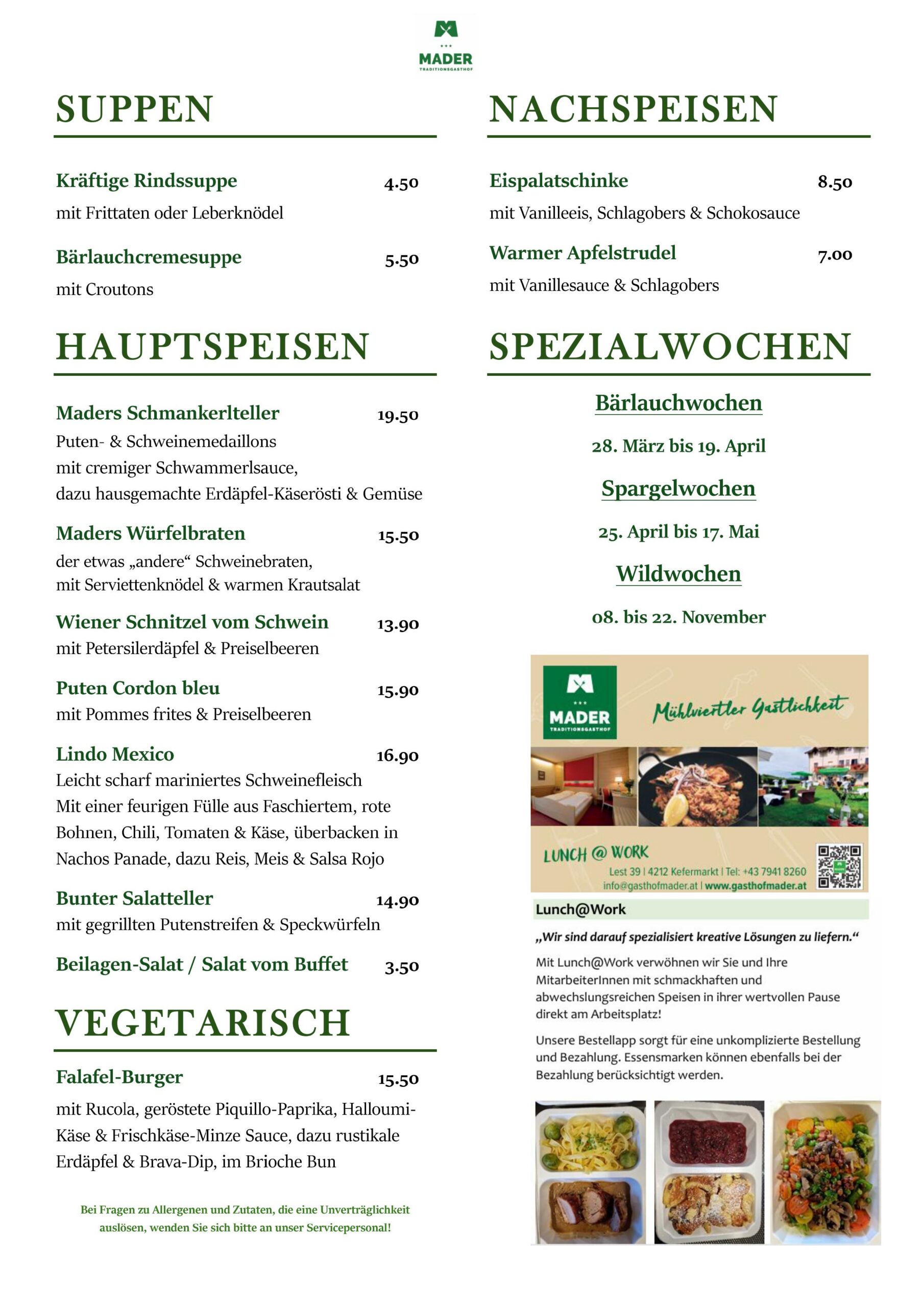 Hauptkarte mit Bärlauch Wochen ab 28.03.26